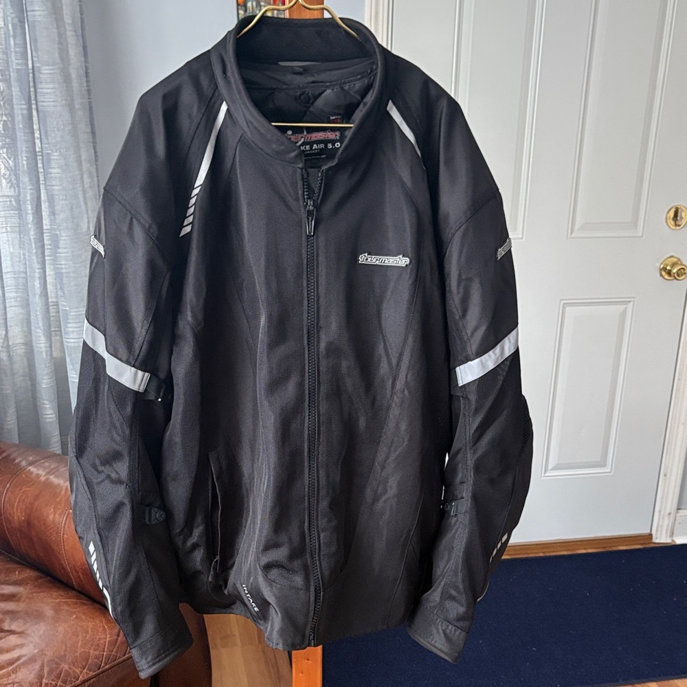 Tour master Men’s Black Performance Riding Jacket with Reflective Accents